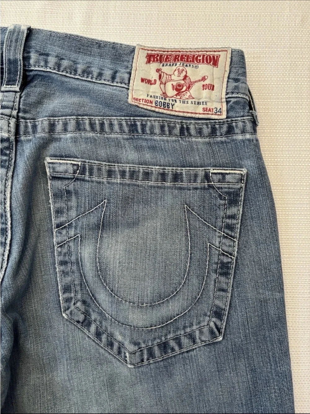 True Religion Bobby Men’s 36x30 Blue Jeans USA Made Chief Keef Y2K Denim